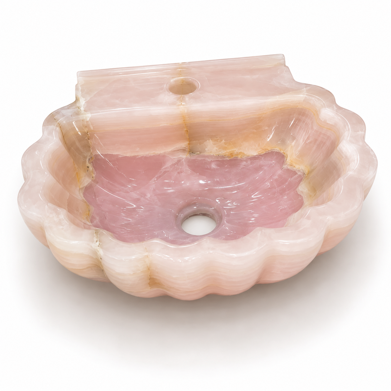 Pink Onyx Shell Vessel Basin NZ