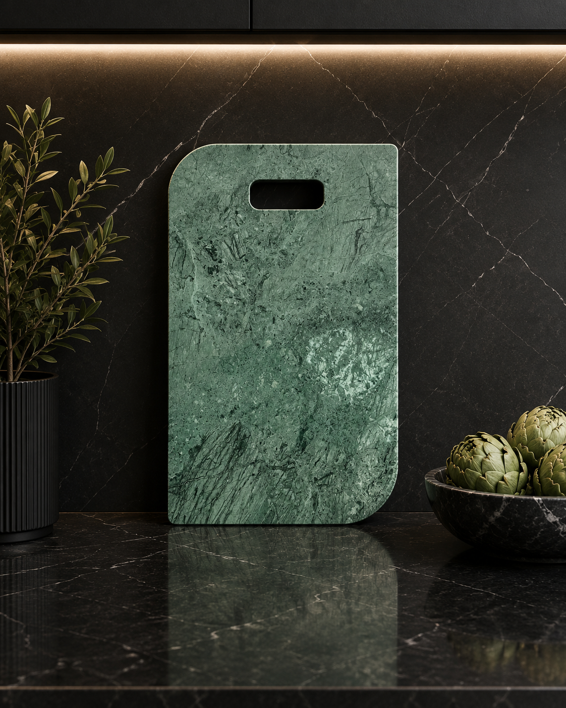 Forest Stone — India Green Marble serving board handcrafted Auckland New Zealand