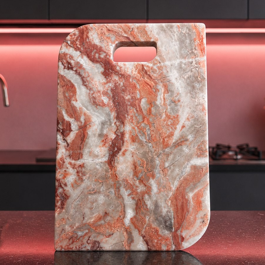 Pink Storm pink onyx marble serving board, Auckland