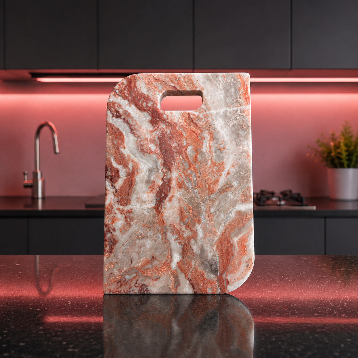 Pink Storm pink onyx marble serving board Auckland
