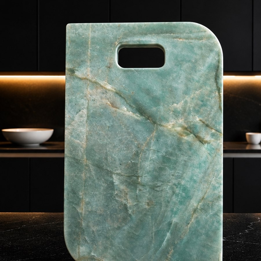 Teal Tide — teal marble serving board with gold veining handcrafted Auckland New Zealand