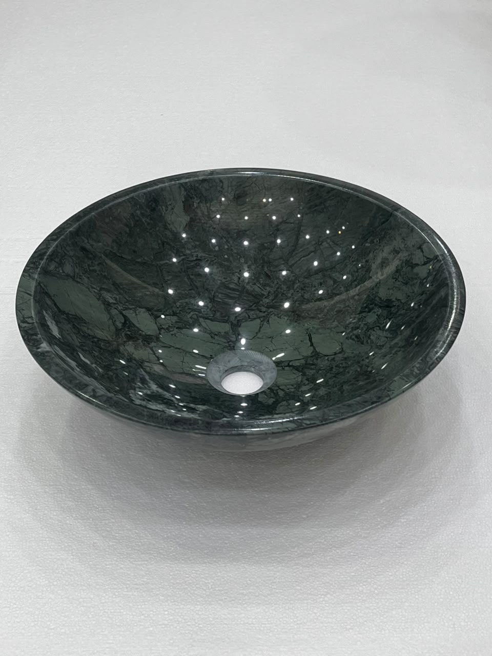 Dark Green Marble Vessel Basin