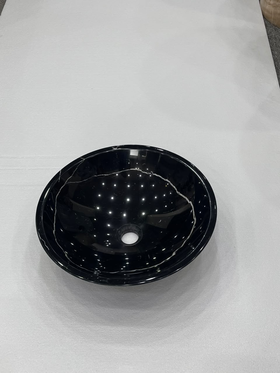 Nero Marquina Black Marble Vessel Basin