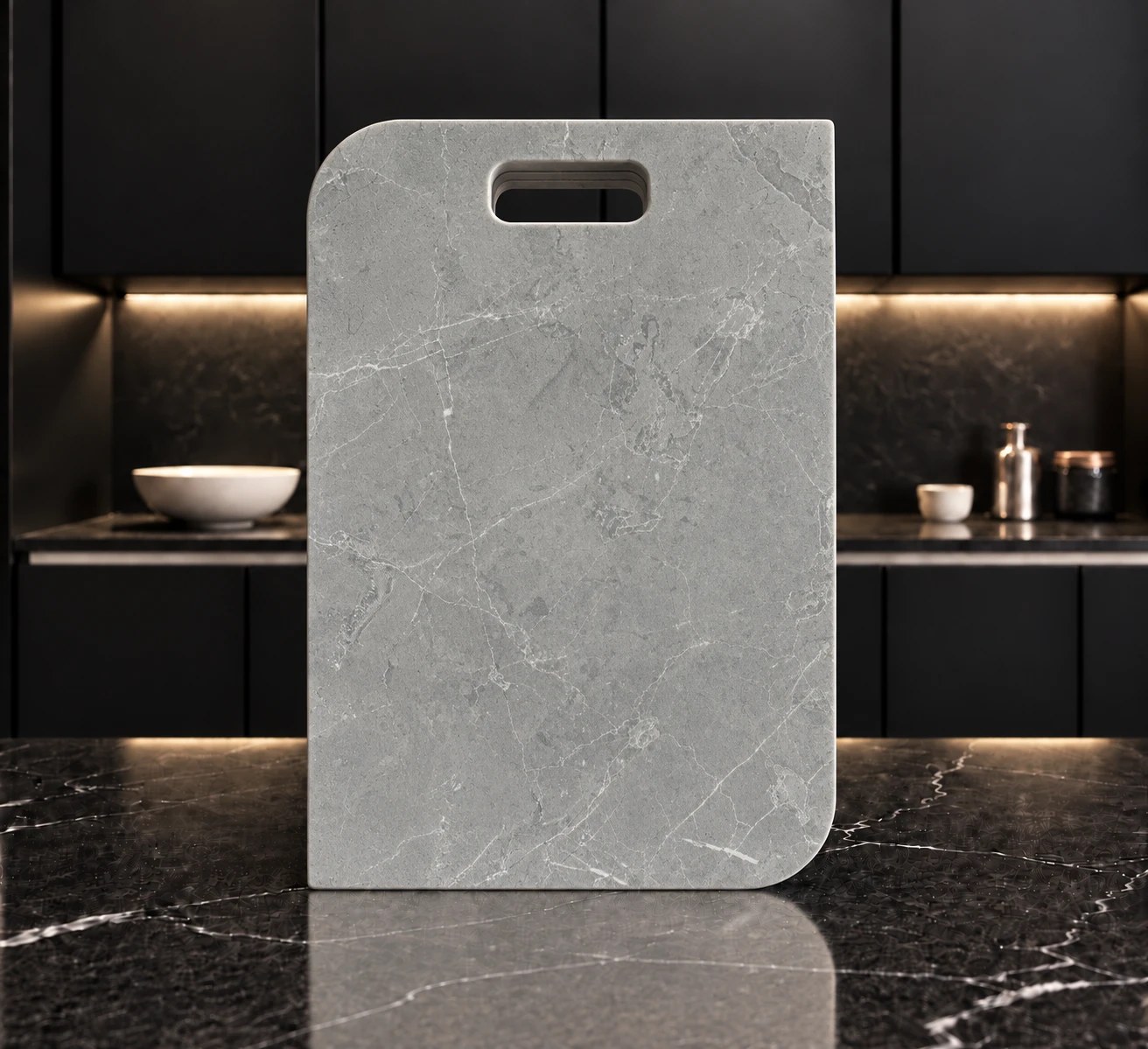 Silver Mist — grey marble entertaining platter handcrafted Auckland New Zealand