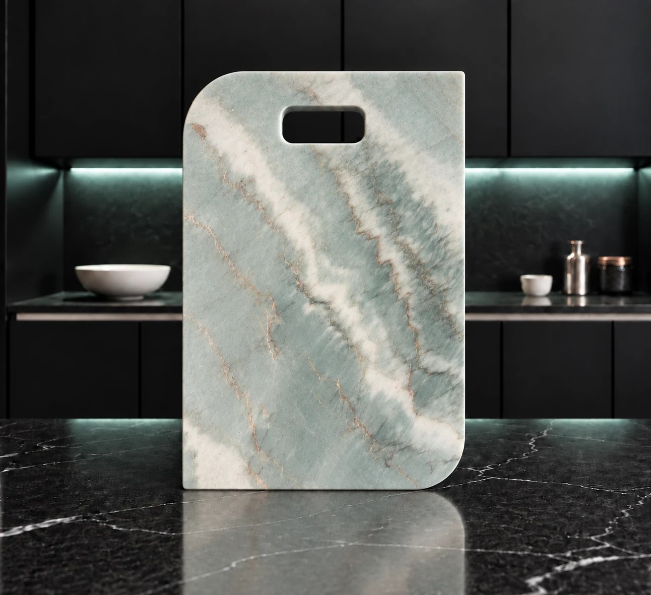 Teal Tide II — teal marble entertaining platter handcrafted Auckland New Zealand
