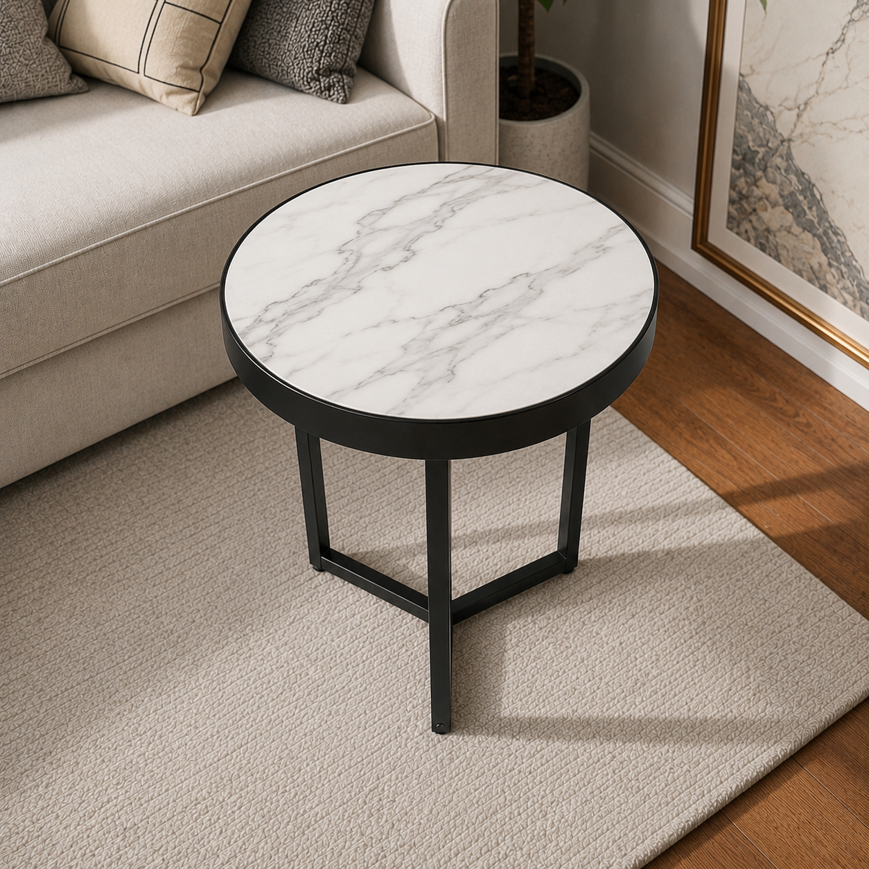 Arctic Vein — Calacatta Bianco Marble coffee table Auckland New Zealand