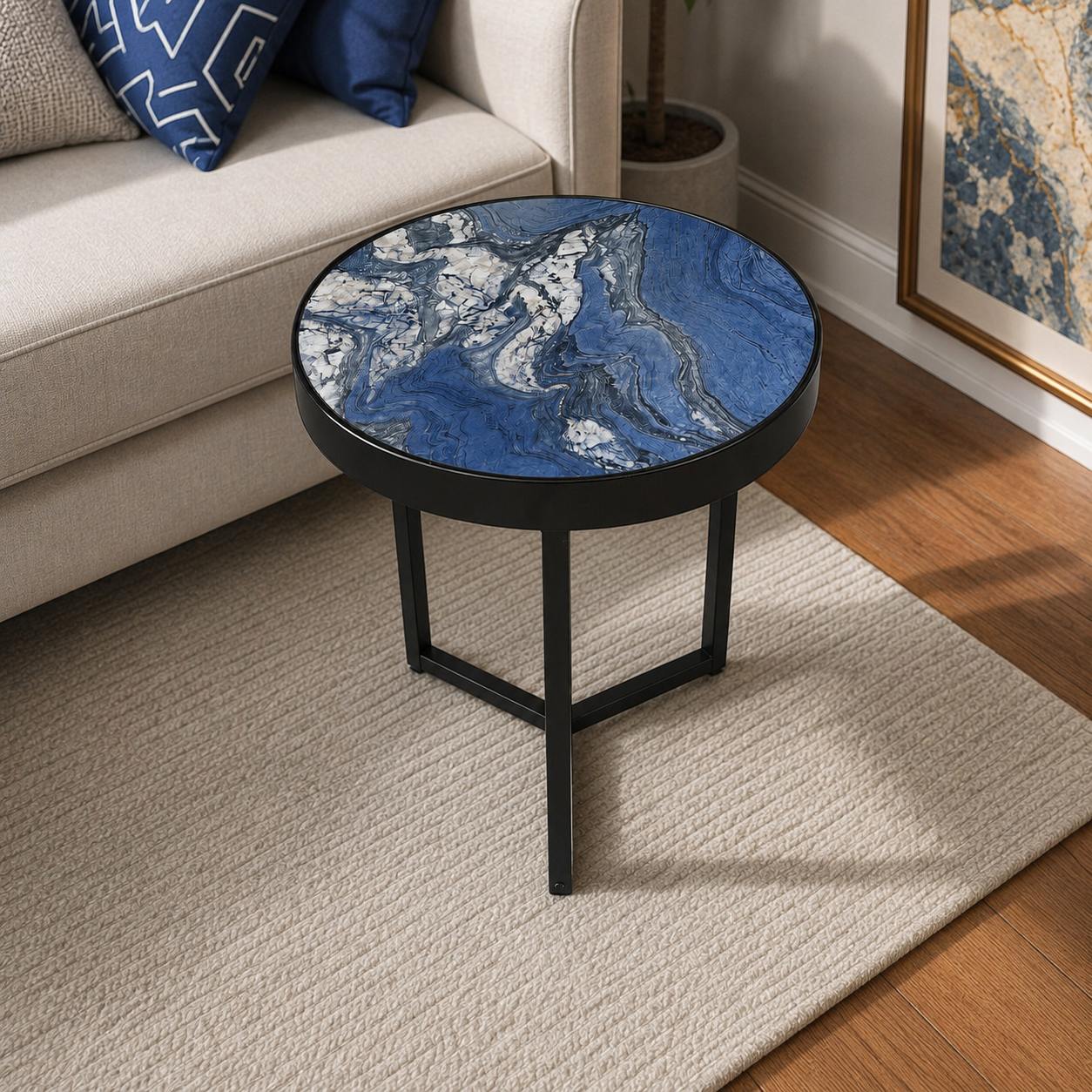 Deep Ocean — Azurite Marble coffee table Auckland New Zealand