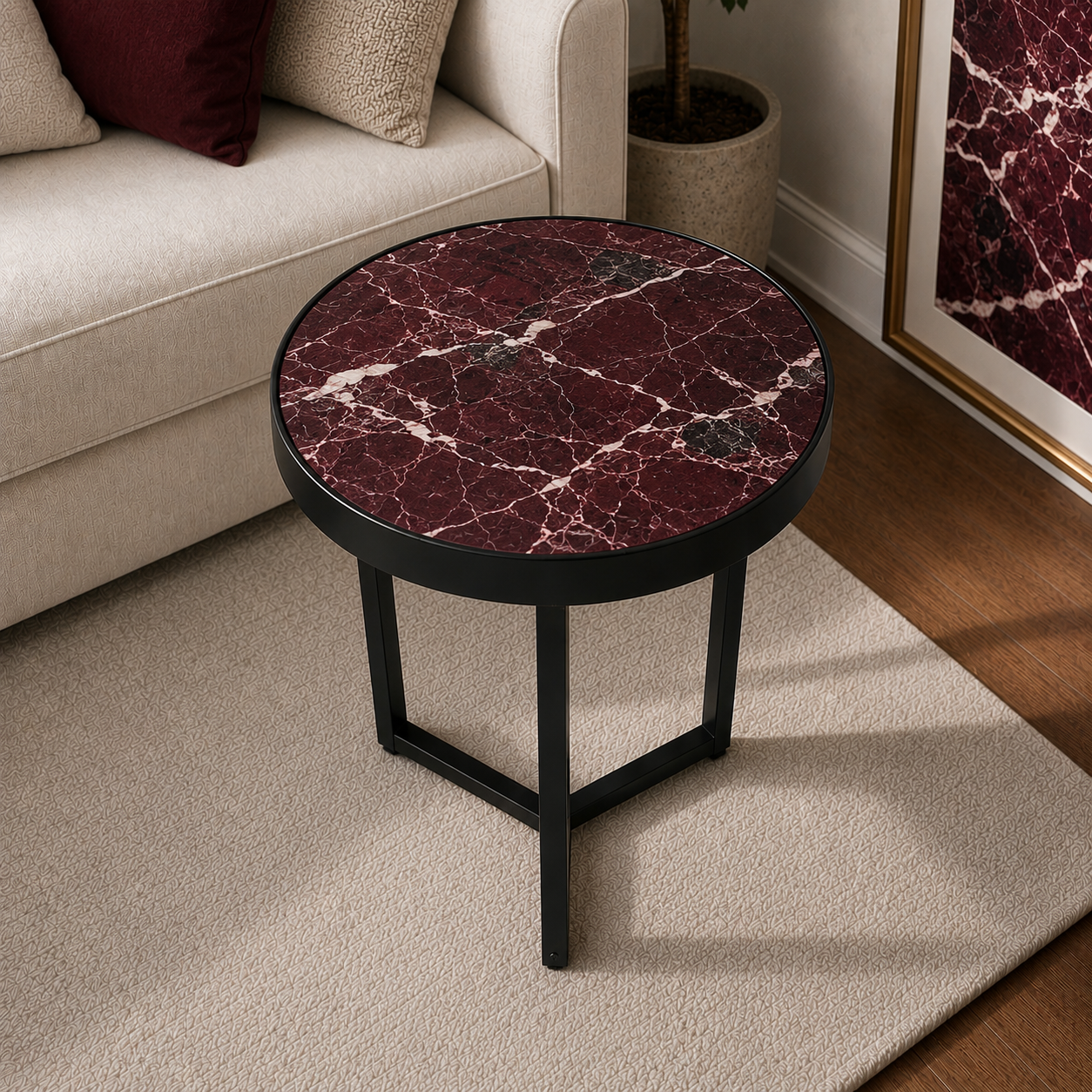 Blood Moon — Rosso Levanto Marble coffee table Auckland New Zealand