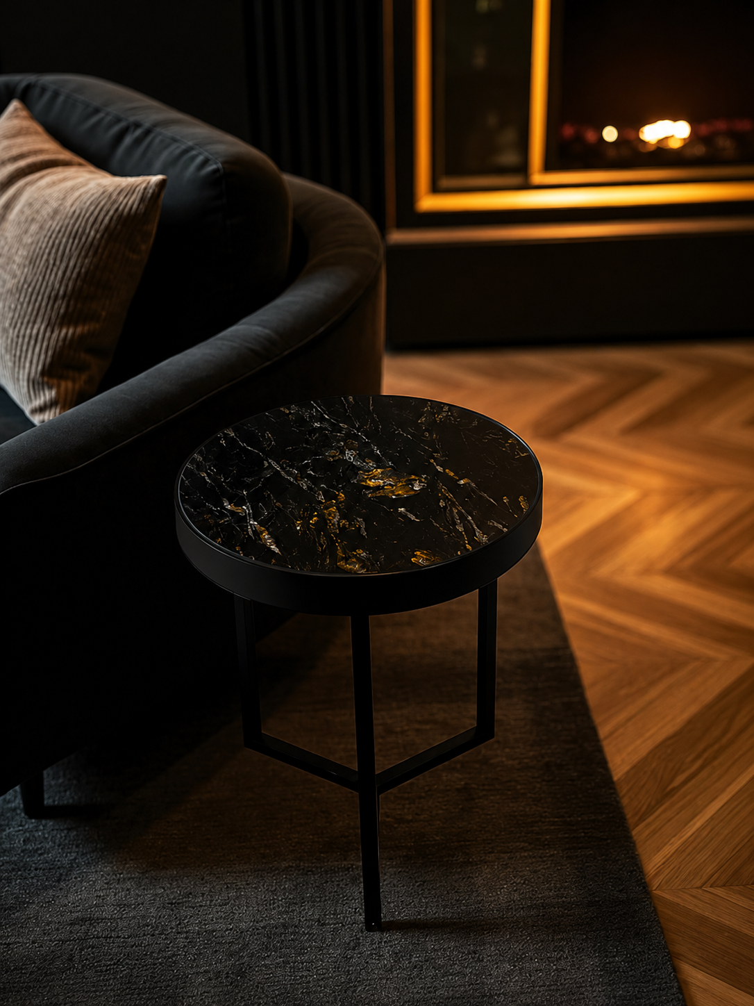 Black Titan — Titanium Black Granite coffee table Auckland New Zealand