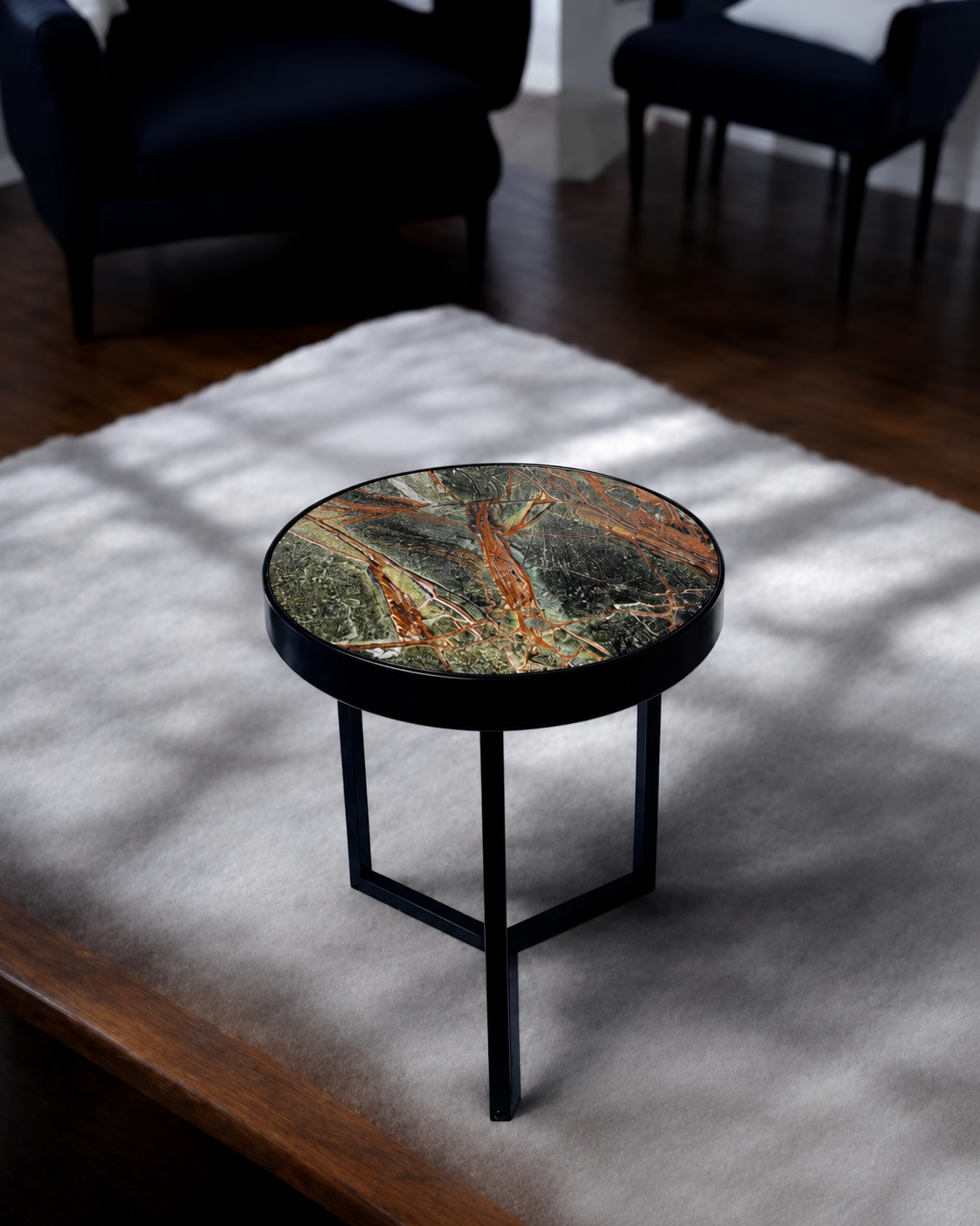 Amazon Vein Dark — Amazon Rainforest Quartzite coffee table Auckland New Zealand