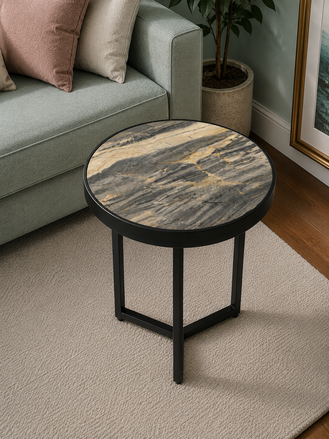 Storm Grey — Navarro Marble coffee table Auckland New Zealand