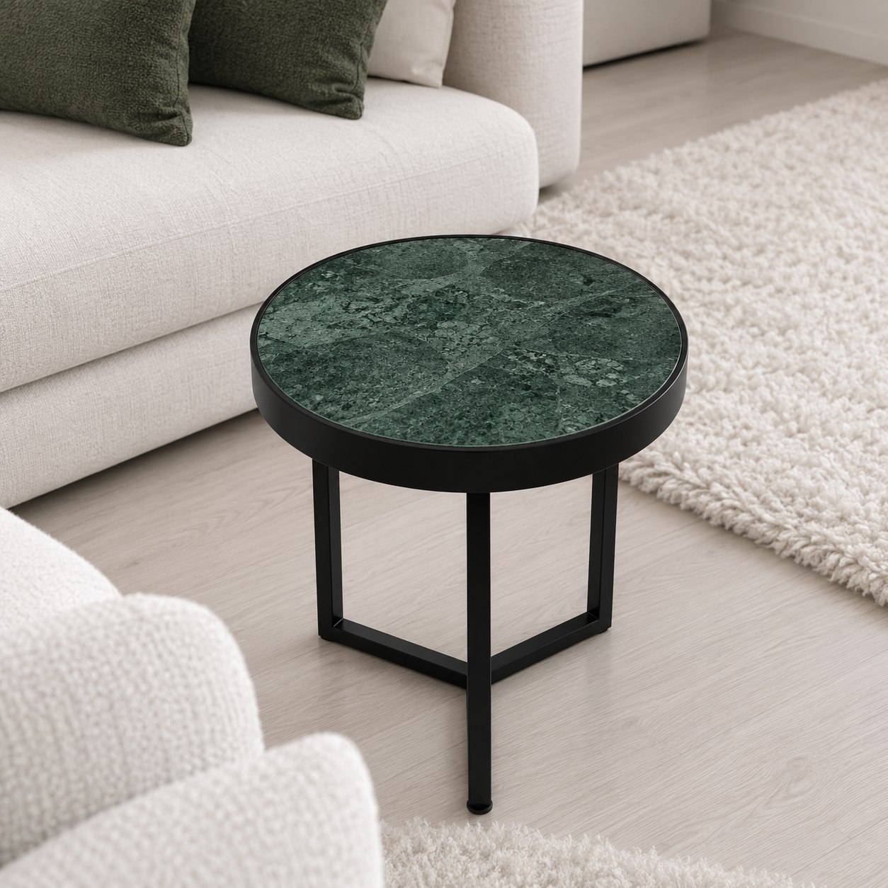 Forest Floor — India Green Marble coffee table, sold